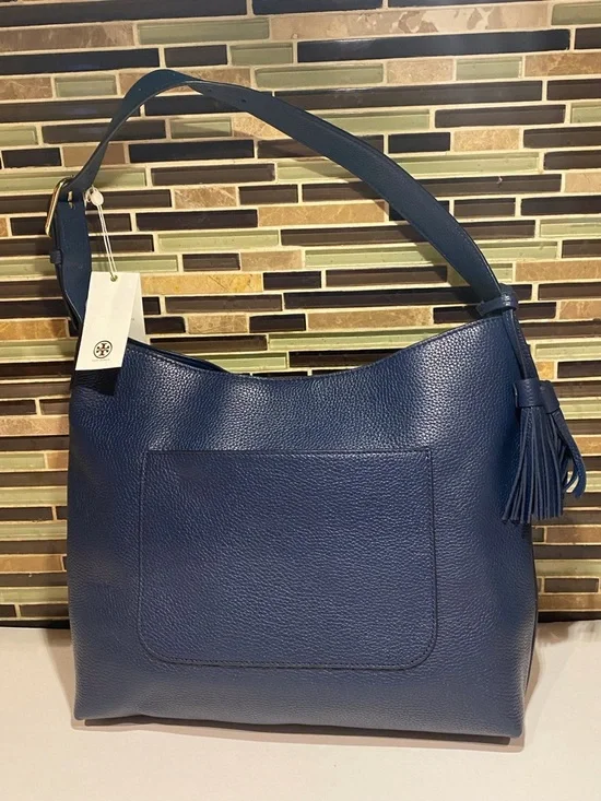 Tory Burch Thea Navy Blue Hobo Shoulder Bag - Picture 5 of 8